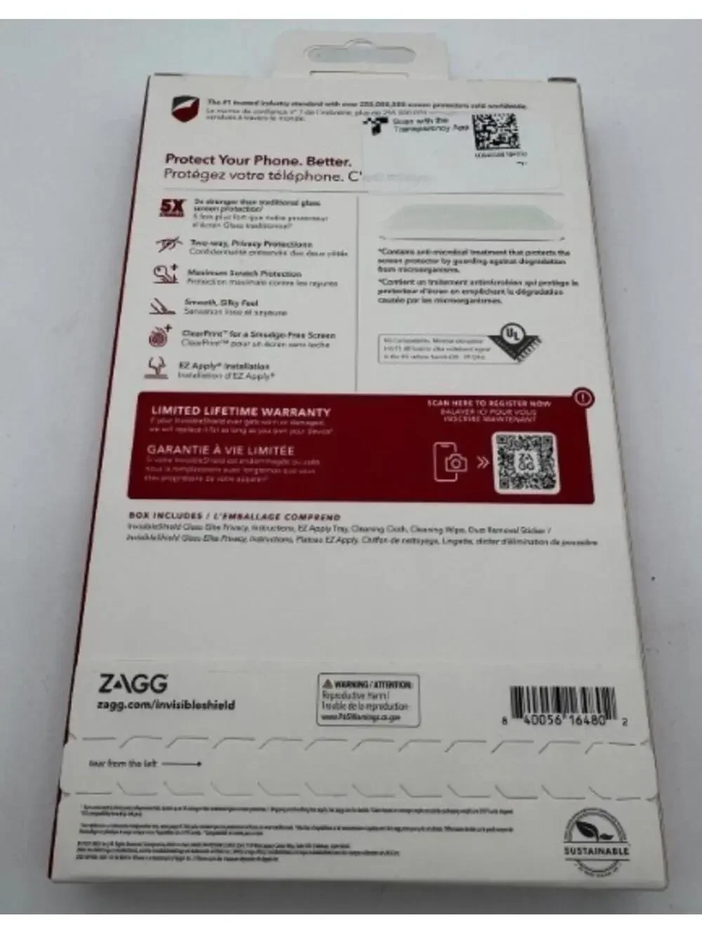 Zagg InvisibleShield Glass Elite Privacy iPhone 14 Pro Max Screen Protector NEW
